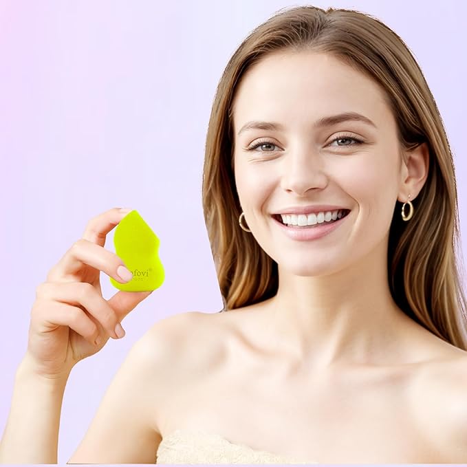 7-Pack Colorful Makeup Sponge Set - Latex-Free Makeup Sponges for Foundation & Concealer, Ultra Soft Blending Cosmetic Sponge with Gourd-Design, Quick-Dry & Save Liquid Foundation