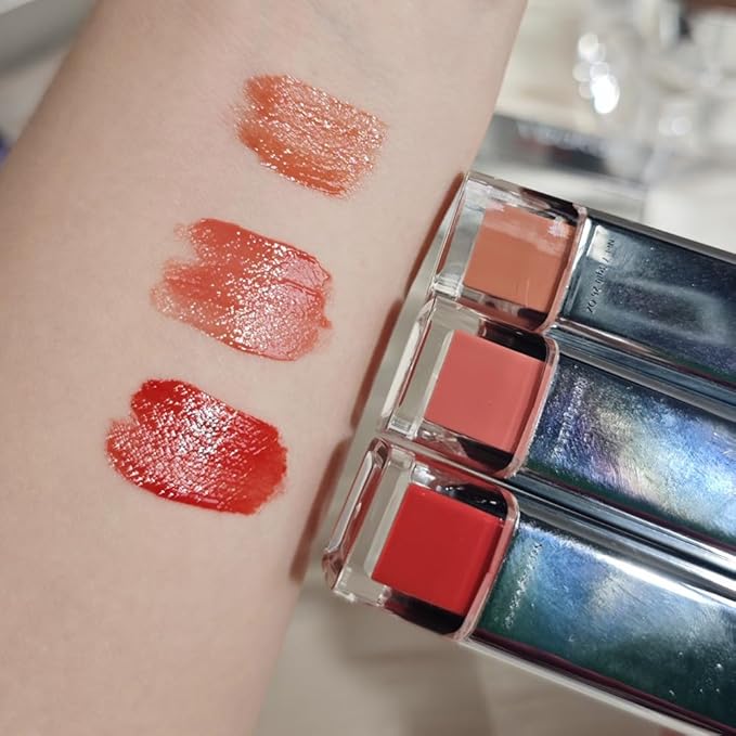 Matte Lip Stain Set, Long Lasting Waterproof Liquid Lipstick, Hydrating Non Sticky Velvet Lip Tint, Smudge-Proof Soft Matte Finish(02 PEACH BANG)