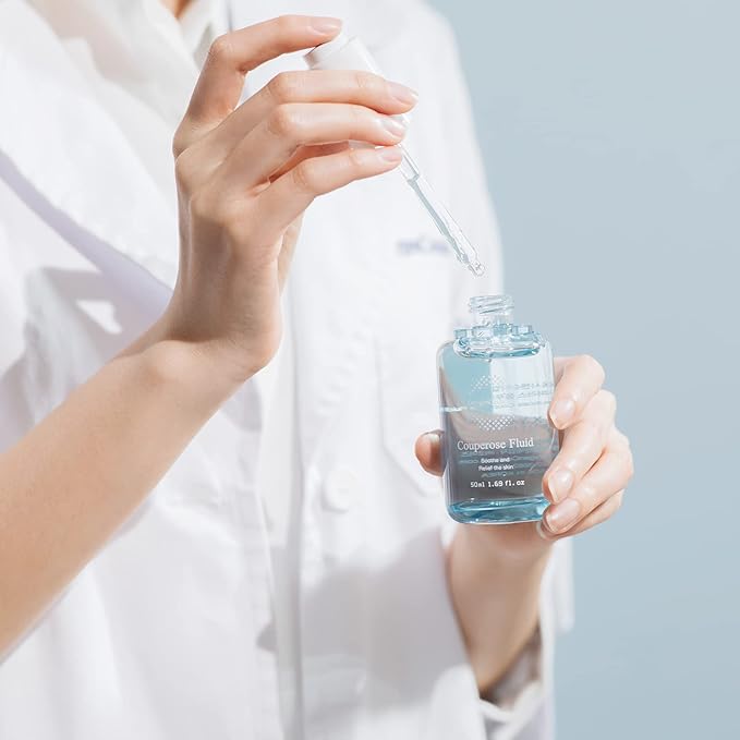 OxygenCeuticals Couperose Fluid – Soothing & Calming Ampoule for Sensitive, Redness-Prone & Troubled Skin, With Hydrolyzed Collagen, Hyaluronic Acid, Aloe Vera & Rose Water. 1.69 fl.oz (50ml)