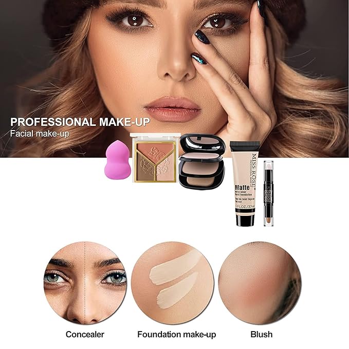 M All In One Full Makeup Kit for Women, Multipurpose Makeup Sets, Beginners and Professionals Alike, Easy to Carry(Pink)