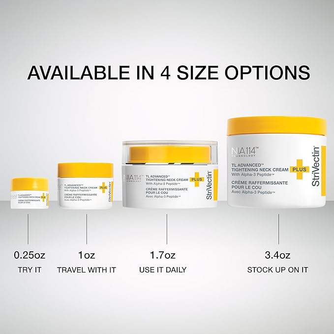 StriVectin TL Advanced Tightening Neck Cream PLUS - 1.0 oz - Tighten and Lift Neck Cream, Visibly Reduces Sagging and Crepey Skin, Improves Décolleté Lines and Wrinkles for Smooth, Youthful Skin