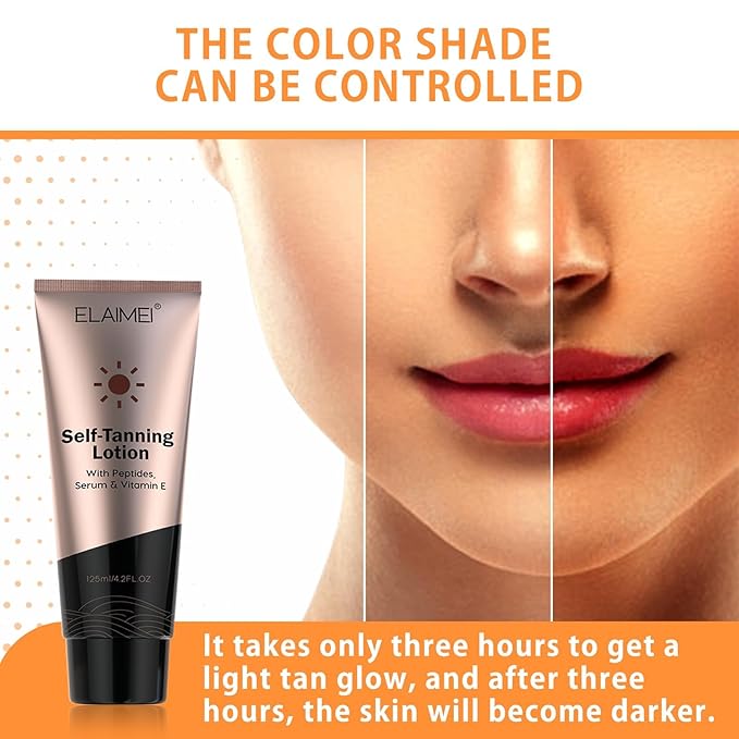 Tanning Lotion Self Tanner Self Tanner for Deep Bronze Tan Sunless Tanning Lotion for Women Men Natural Looking Fake Tan