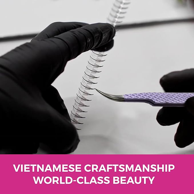 Eyesy Lash 500 Wispy Promade Fans - 5D 0.07 Size 15mm Curl C - Natural Wispy Lashes Loose Premade Lash Fans for Eyelash Extensions Handmade Pre Made Eyelashes for Spiky, Volume, Natural Look