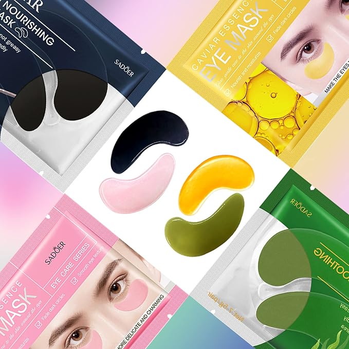 Under Eye Patches -30 Pairs Sakura Essence Eye Mask for Puffy Eyes,Reducing Dark Circles,Anti-Aging & Refreshing, Collagen Eye Mask for Moisturizing,Sakura Pink