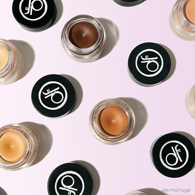 Dermaflage Full Coverage Concealer Cream, Tan, 11 Versatile Shades, Waterproof, Non-Greasy, Matte Finish, Conceals Acne, Dark Circles, Blemish Spots, Tattoos, Bruises, Scars
