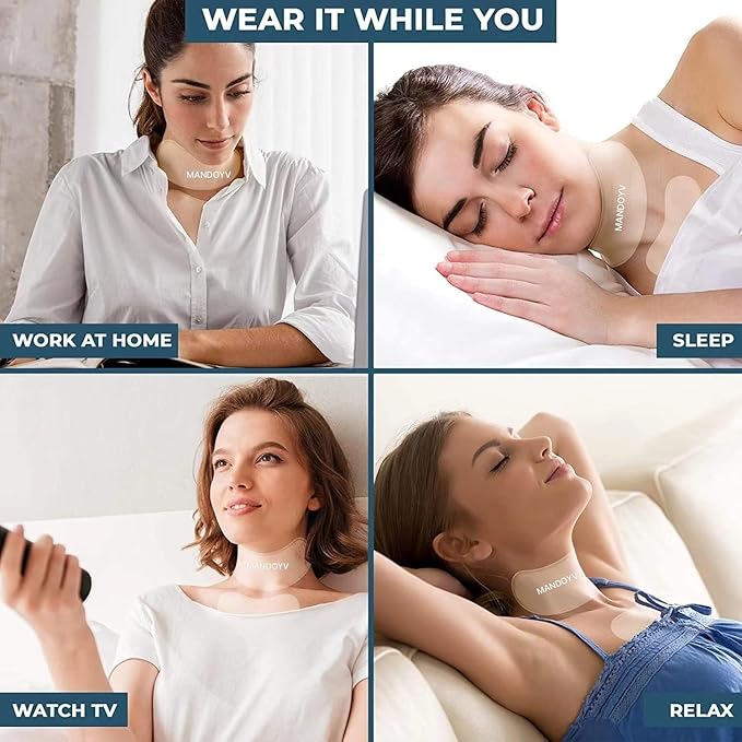 Neck Wrinkle Patches – Silicone Pads for Chest & Décolleté, Reusable Anti Ageing Skincare Patches for Overnight Hydration & Wrinkle Smoothing – 4 Pcs