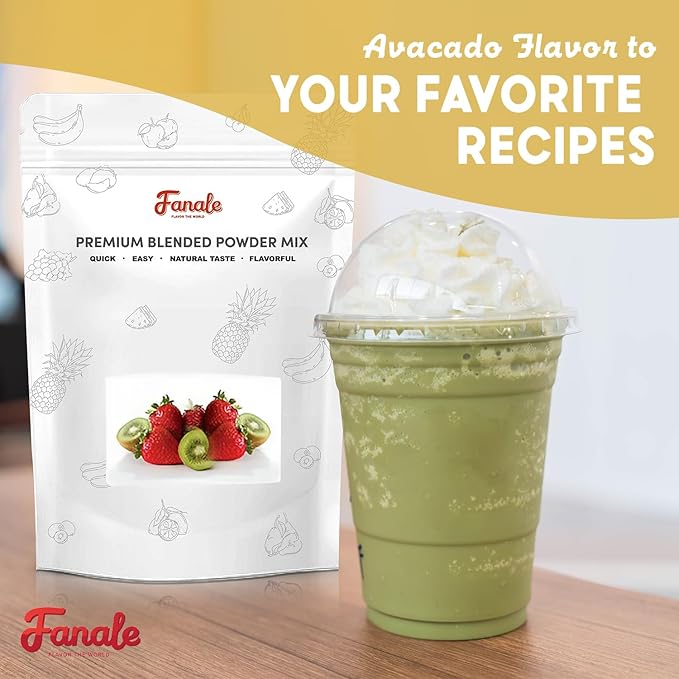 Fanale Premium Avocado Bubble Tea Flavoring Powder | Perfect for Baking, Smoothies, Desserts and Drinks | Instant Flavoring Powder for Boba Milk Tea - 2.2 Pounds (Pack of 1)