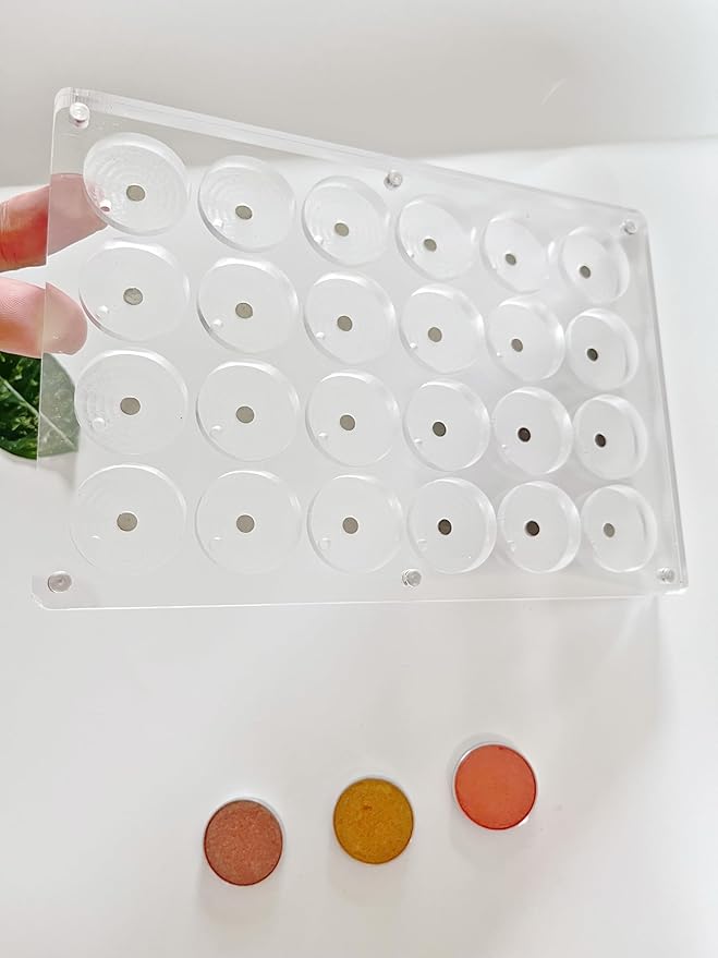 New Acrylic Transparent Elegant Empty Magnetic Eyeshadow Makeup Palette -26mm x24 holes