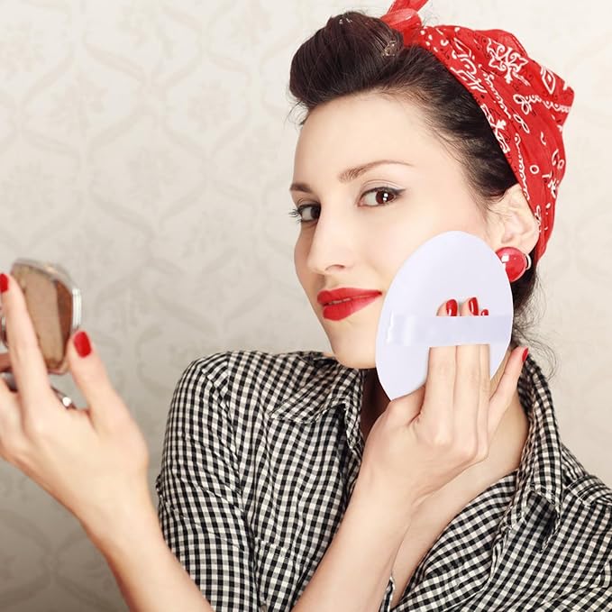 1 Pack 5 Inch Large Powder Puff for Face Powder, Ultra Soft Washable Loose Powder Puff Round Blending Sponge Puff Setting Powder Puff Body Powder Puff for Face Makeup Loose Powder Foundation