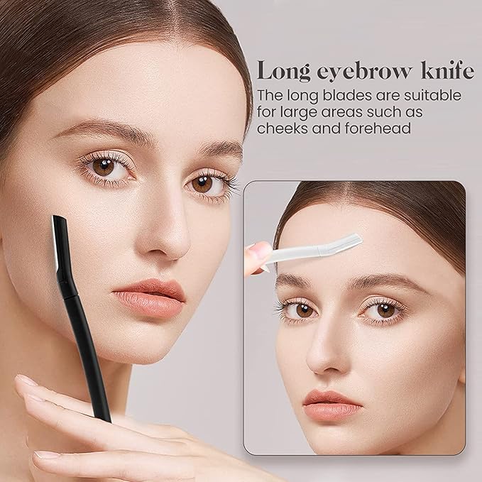 Eyebrow Razor, Dermaplane Face Razors for Women Facial Hair, Eyebrow Shaver(8 Count), Peach Fuzz Removal, Dermaplaner to Exfoliate and Refresh the Skin