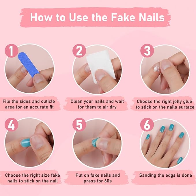 Press On Nails Red - Christmas Press On Nails Short Almond for Gifts, Cherry Red Soild Stick On Nails, Glossy Reusable Nail Tips in 16 Sizes - 32 Soft Gel Fake Nails Kit, Fiery Red