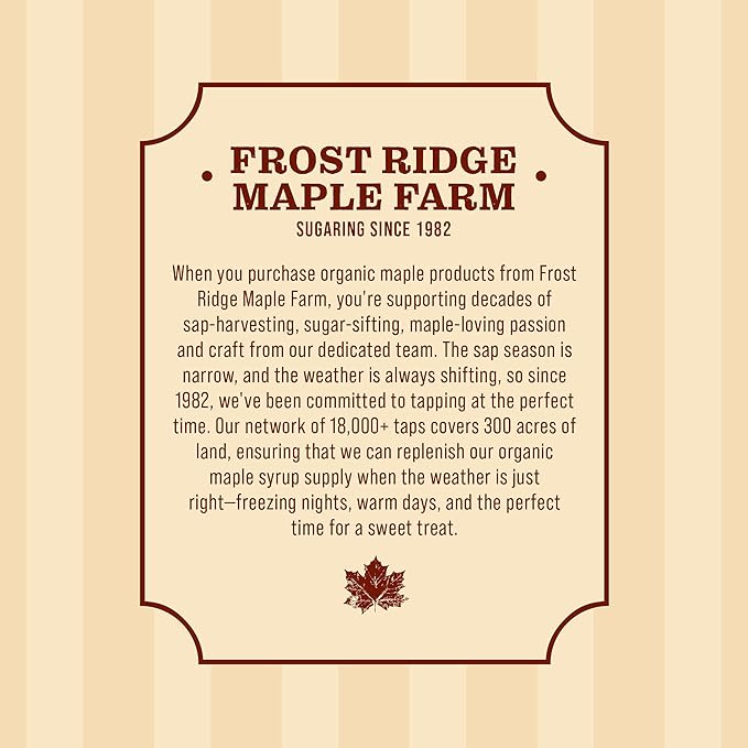 Frost Ridge Maple Farm, Organic Maple Cream, Grade A, One Pound (16 oz)