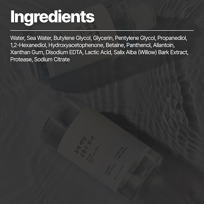 East Sea Deep Ocean Water Toner | Hydrating, Calming, Gentle Exfoliator, Deep Sea Water for Moisturization, Korean Facial Toner & Astringent for Men and Women (200ml / 6.7 fl. oz.)