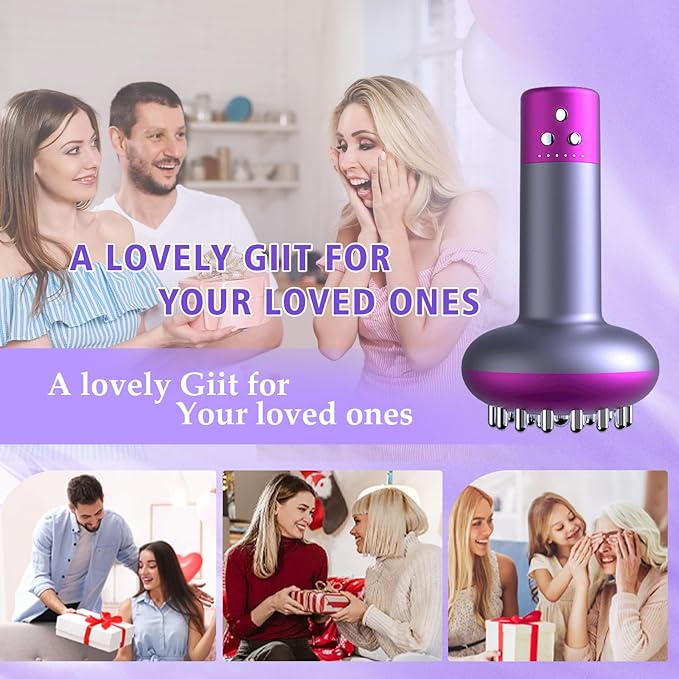 Lymphatic Drainage Massager,Help Reduce Stretch Mark, Cellulite, for Belly、 Neck、 Leg 、Hip Arm ,Improves Absorption of Skincare Body Oil Serum, Stretch Mark Creams and Stretch Mark Lotions (Purple)