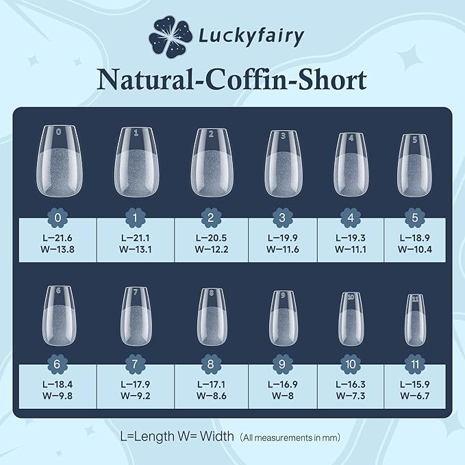 Short Coffin Nails Tips: Soft Gel Pre-Shaped Acrylic Nail Tips Coffin 360pcs Fake Nails Half Matte Full Cover Clear Press on False Acrylic Nails for Nail Extension Home DIY 12 Sizes