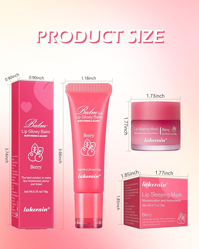 2Pcs Lip Glowy Balm & Lip Women-04Grape