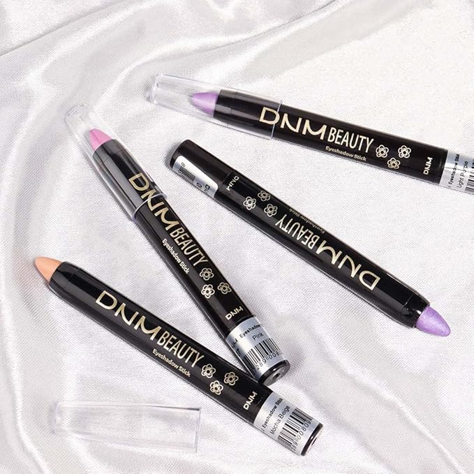 evpct Violet Shimmer Cream Eye Shadow Brightener Sticks Set for Eyes, Violet Shimmery Matte Pencil Eye shadow Applicator Stick Pen Palette Makeup Waterproof sombras en crema para ojos 09#