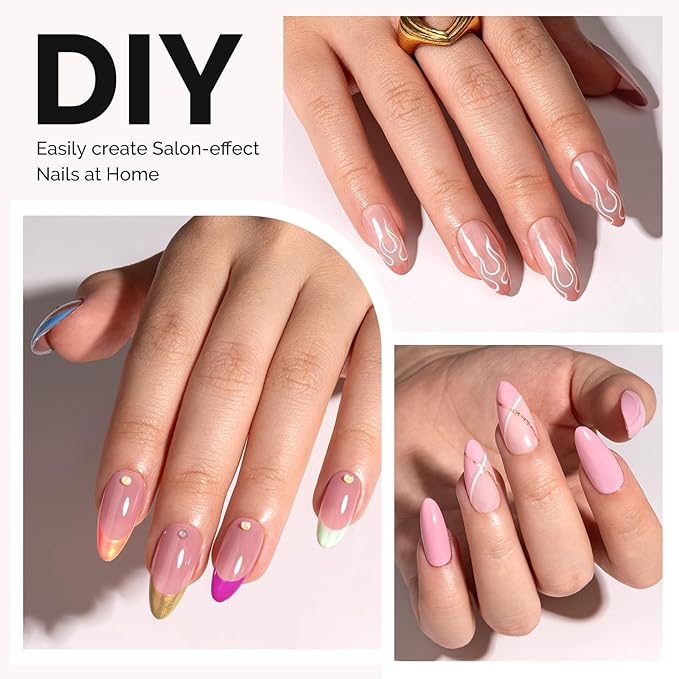 MelodySusie Medium Almond X Nail Tips - 300Pcs Clear Acrylic, Half Matte Full Cover Press on Nails for DIY Extension&Salon Use,15 Sizes Pre-Shaped for Long-Lasting Manicure