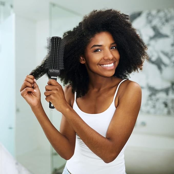 BESTOOL Round Brush,Volumizing Round Hair Brushes for Women flexile Hair Brush for Blow out Detangling Curling Styling Less Pain & Breakage