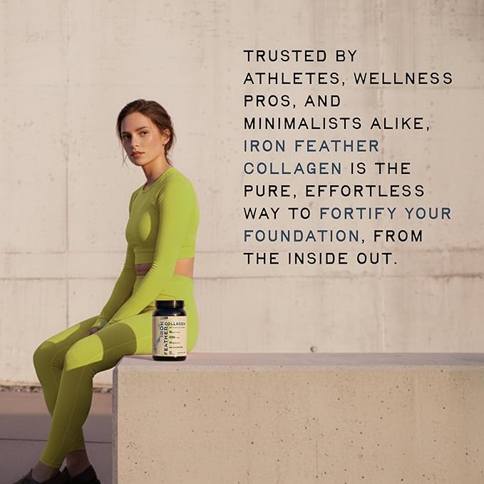 Iron Feather Collagen Powder | Unflavored | Multi-Collagen Protein with Vitamin C | Supports Joints, Tendons, Recovery, Skin, Hair and Nails | 10g Protein per Scoop | Clean and Functional Nutrition