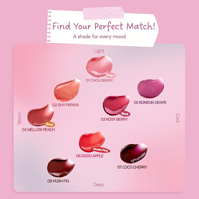 FRUDIA Korean Makeup Lip + Cheek Glow Jam |Long lasting, Moisturizing & Plumping | Non - Sticky & Glossy Color for Eyes, Lips & Cheeks |Bonbon Grape – Cool pink with a hint of grape purple - 4.5 gm