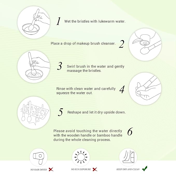 Jessup Professional Bamboo Makeup Brushes, Premium Synthetic Foundation Powder Concealer Blush Highlight Eye Blending Cosmetic Brush Set 25pcs T135