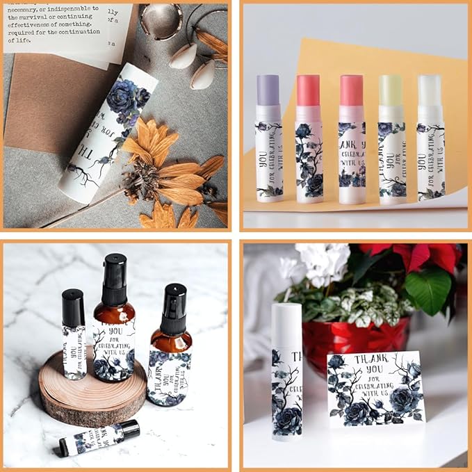 OLYCRAFT 100Pcs Self-Adhesive Lip Balm Tag Wrapping