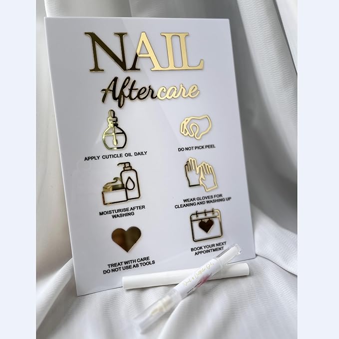 Nails Aftercare 3D Acrylic Sign