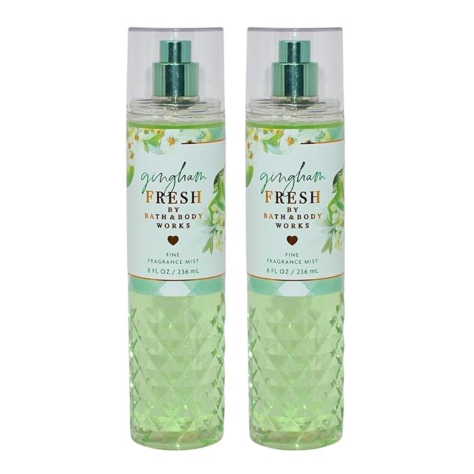 Bath & Body Works Fine Fragrance Mists, Set of 2, 8oz Each Bottle (Gingham Fresh)