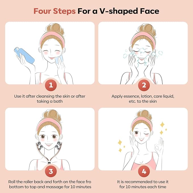 Doge&Vollar Face Massager Tool Wireless, Shaper & Slimmer Device - Lifting & Firming, Reduces Fine Lines, Rechargeable for Home & Travel Use