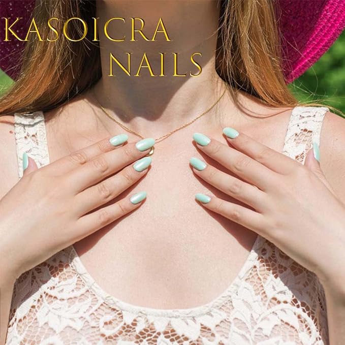 Blue Flowers Press on Nails Square Short Fake Nails Short False Nails Glossy Full Cover Stick on Nails Acrylic Artificial Nails Spring Floral Glue on Nails Artificial Nails for Women 24Pcs