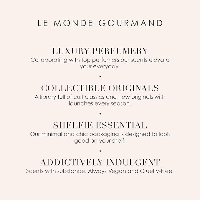 Le Monde Gourmand Pêche Délicieuse - Eau de Parfum – 1 fl oz (30 ml) - Peach, Vanilla, Caramel, Rose Perfume Notes