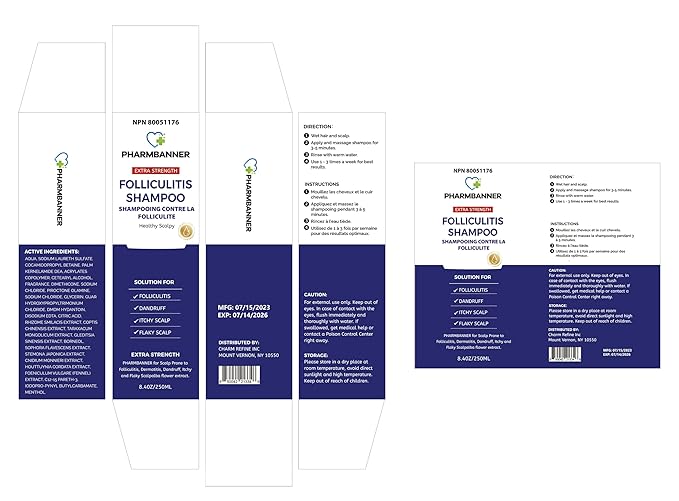 Anti-Fungal Shampoo for Folliculitis, Seborrheic Dermatitis, Scalp Psoriasis - Relieves Itchy & Dry Scalp