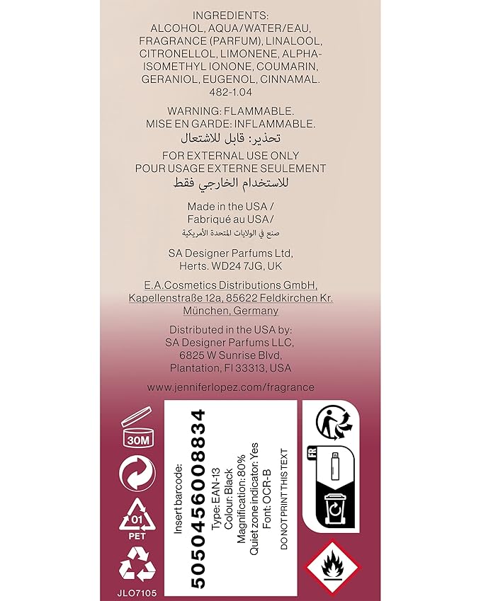 Jennifer Lopez Live Body Mist, 240ml (8fl oz) Duo Pack (2 Pack)