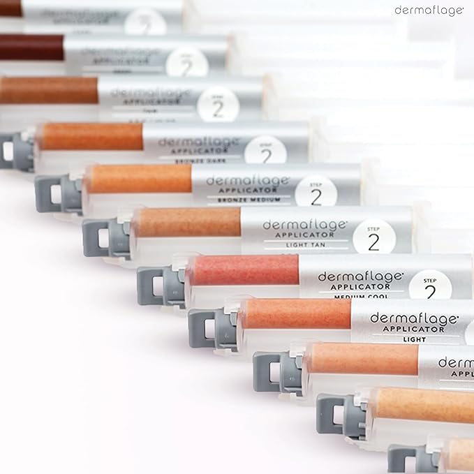 Dermaflage Scar Filler Kit - Dark - Deep Scar Cover and Waterproof Concealer for Acne Scars Wrinkles, and Ice Pick Scars Makeup, 1 mo supply