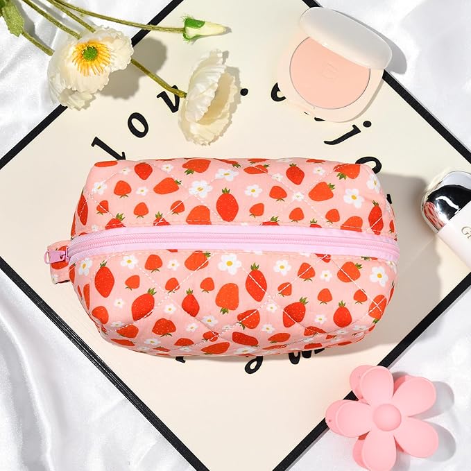 Soidram pink makeup bag quilted