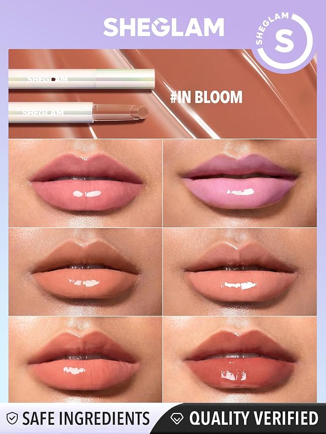 SHEGLAM PoutPerfect Moisturizing Solid Lip Gloss Non Sticky Lipstick with Coconut Oil - In Bloom