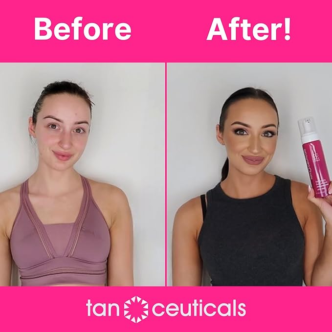 Tanceuticals CC Self Tanning Body Mousse - Self Tanner in Ultra Dark Shade - Healthy Ingredients and Fresh Coconut Scent Give Instant, Long-Lasting Sunless Tan - 6.7 oz