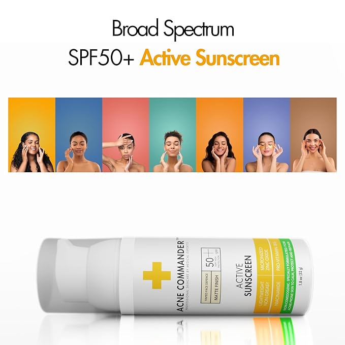 Breakout-Free Mineral SPF 50 Face Sunscreen – Zinc Oxide, Non-Comedogenic Broad-Spectrum UVA/UVB Protection for Sensitive & Acne-Prone Skin | Lightweight, Hydrating, Matte Finish & Water-Resistant 52G
