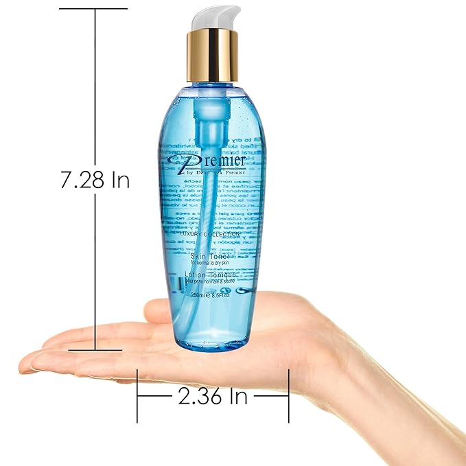 Premier Dead Sea Skin Toner Normal To Dry Skin, pH 5.5 balancing, non alcoholic toner that is mild and gentle to skin, natural ingredients with witch hazel and minerals 8.5fl.oz