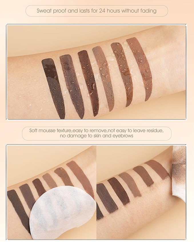 Waterproof Long Lasting Smudge-Proof Liquid Eyebrow Makeup, Tinted Eyebrow Gel, Volumizing Enhance Brow Mascara for Women, With Brow Razor Brush - 05 Taupe