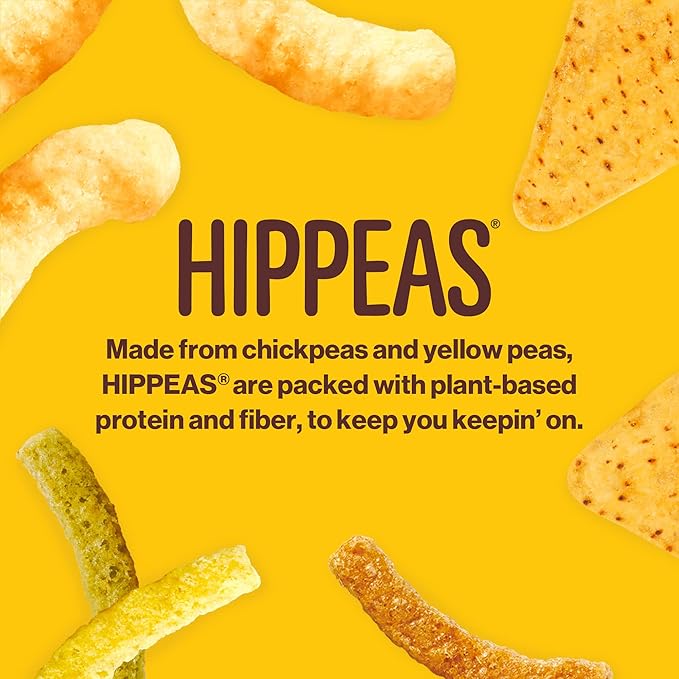 Hippeas Chickpea Puffs, Vegan White Cheddar, 4 Ounce (Pack of 2), 4g Protein, 3g Fiber, Vegan, Gluten-Free, Crunchy, Plant Protein Snacks