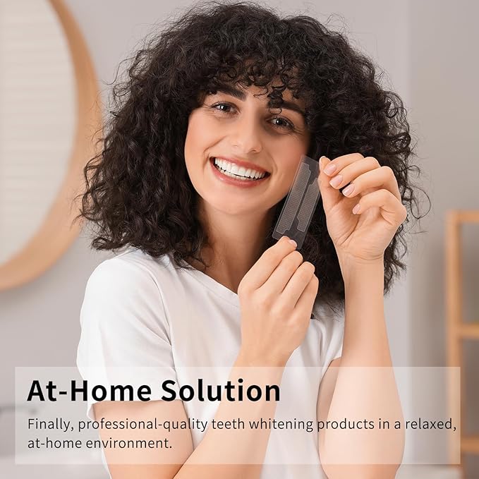 Teeth Whitening Strips 7 Treatments Kit - Contain Teeth Whitening Pen,Sensitive Teeth Whitener, Non-Slip, Dry Strip Technology for Coffee, Wine, Tobacco, and Other Stains (14 Strips)