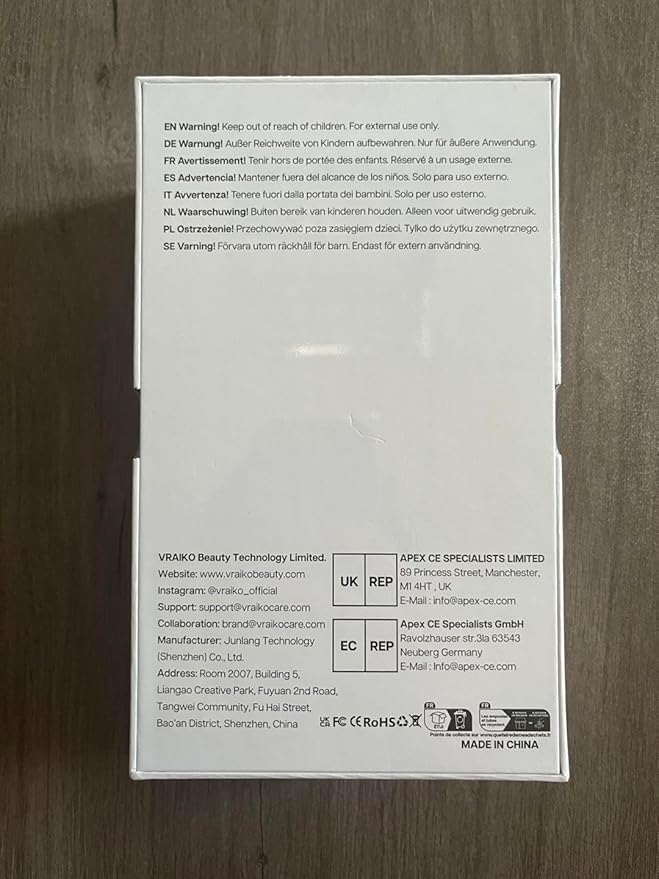 VRAIKO Lily Neck Face Massager, Face Sculpting Tool, Skin Rejuvenation Device with Thermal, Triple Action LED and Vibration, for Anti-Aging, Lifting and Tightening Sagging Skin (Pearl White)