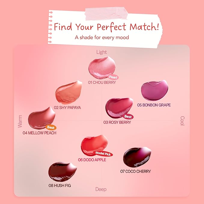 FRUDIA Korean Makeup Lip + Cheek Glow Jam |Long lasting, Moisturizing & Plumping | Non - Sticky & Glossy Color for Eyes, Lips & Cheeks |Dodo Apple – Classic warm red - 4.5 gm