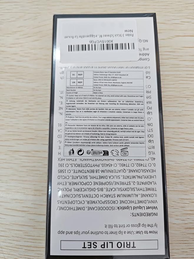 3Pcs Black Matte Liquid Lipstick,Lip Liner,Lip Gloss Trio Lip Set Waterproof Long-Lasting Moisturizing Velvety Lip Stain One Step Lips Makeup Kits Goth Makeup