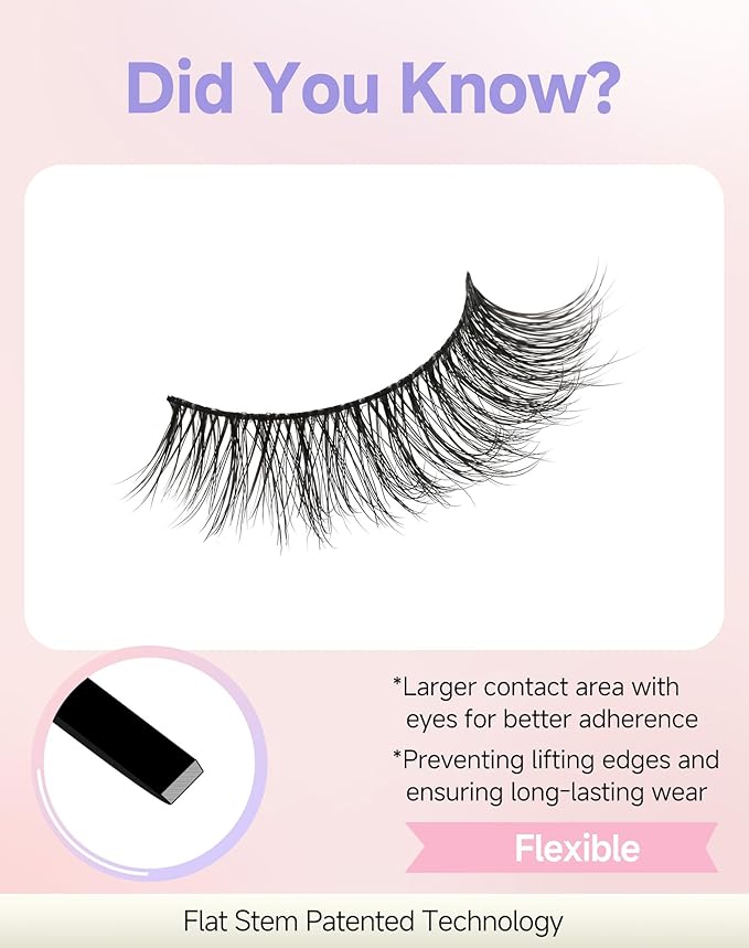 False Eyelashes Natural Wispy Lashes Fluffy Fake Lashes Flared-07