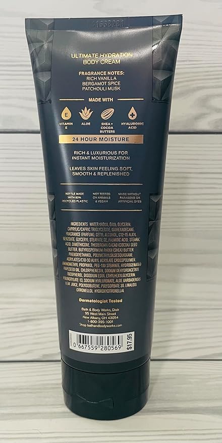 Bath and Body Works Vanilla Noir Body Cream, 8 oz, Pack of 2