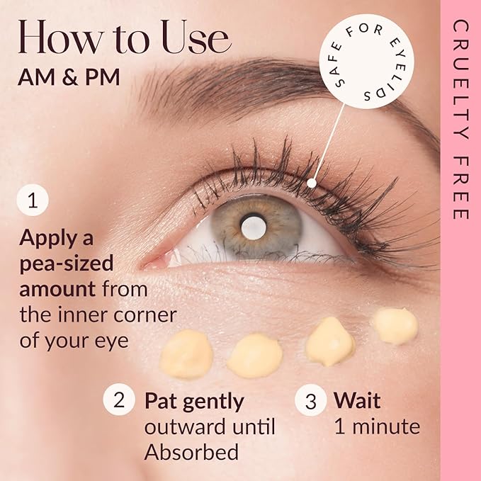 SKINWIT - Anti-Aging Eye Cream, EGF, Retinol, Hyaluronic Acid and Peptides for lines and Wrinkles, Caffeine and Hesperidin for Dark Circles & Puffiness - 0.67 Oz - Made in USA