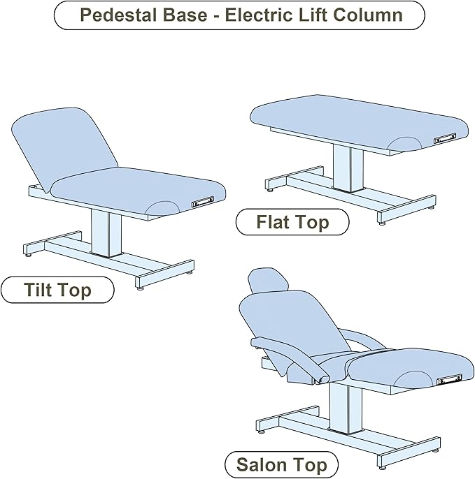 EARTHLITE Electric Massage Table EVEREST โ Ultra-Comfortable Electric Lift Table, Hands-Free Foot Control, UL listed, Different Sizes & Colors (28", 30" or 32" x 73")